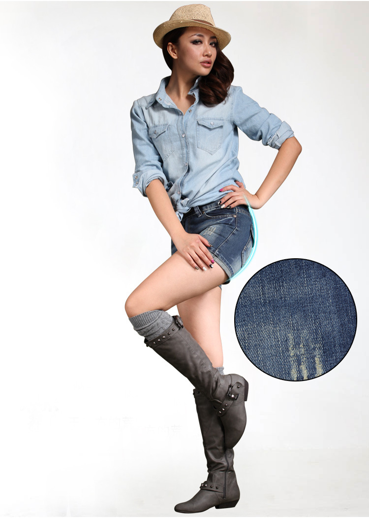 【2013夏装<em>薄款女士牛仔</em>裤 女生<em>短裤</em>韩版潮裤