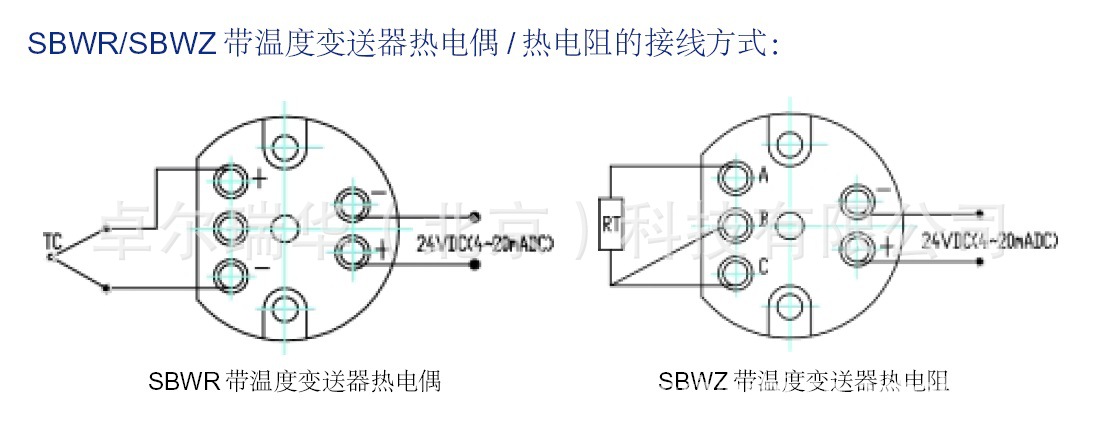 供应zoriver sbwr sbwz 热电偶 热电阻一体化温度变送器