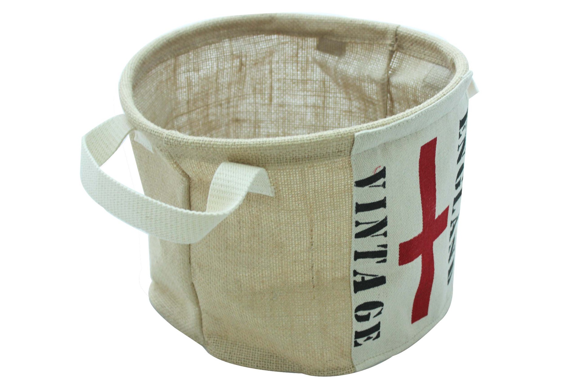 【厂家直销 英国十字国旗黄麻整理箱 杂物收纳