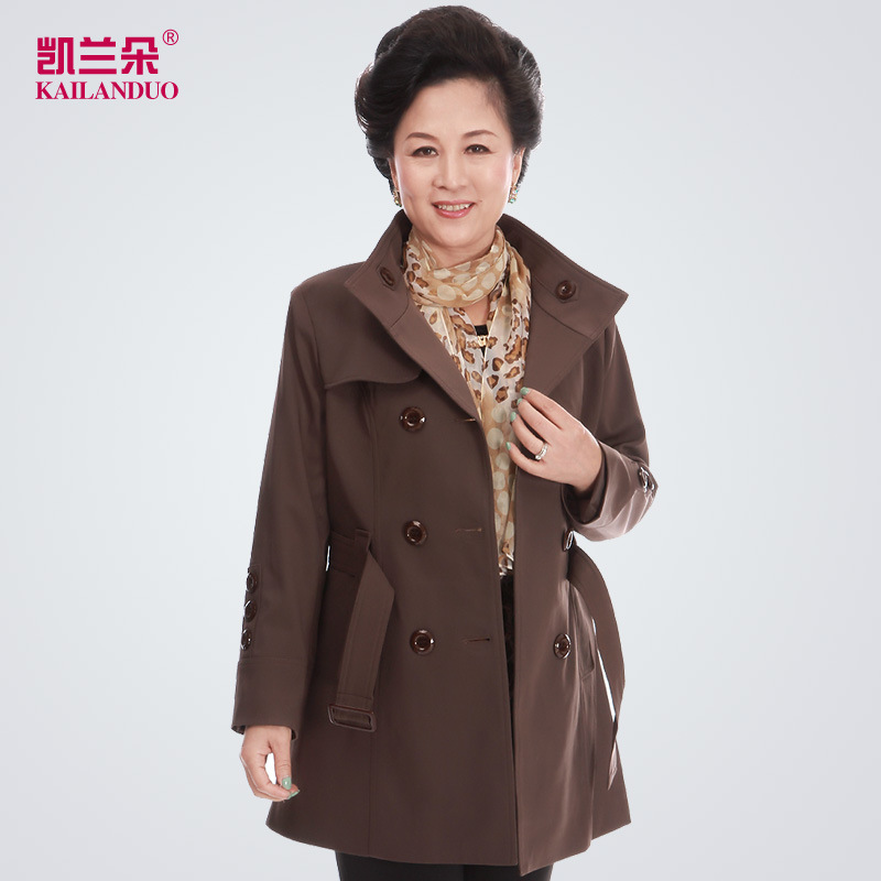 凯兰朵 新款春秋装<em>中老年</em>妈妈<em>风衣女外套</em>中年