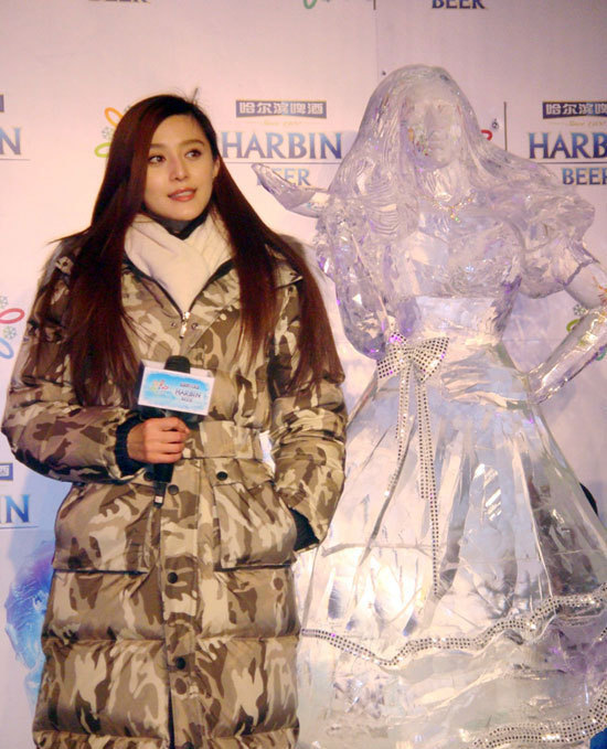 2013姚笛<em>范冰冰同款</em>羽绒服女迷彩<em>女装</em>加长加