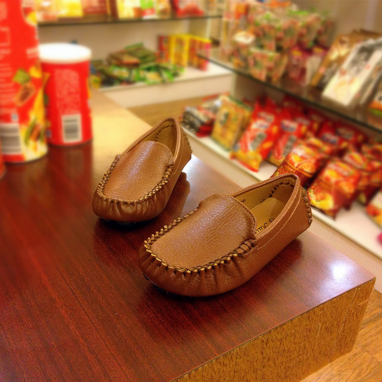 新款童鞋儿童豆豆鞋男童女童中性皮鞋韩版外贸单鞋工厂一件代发