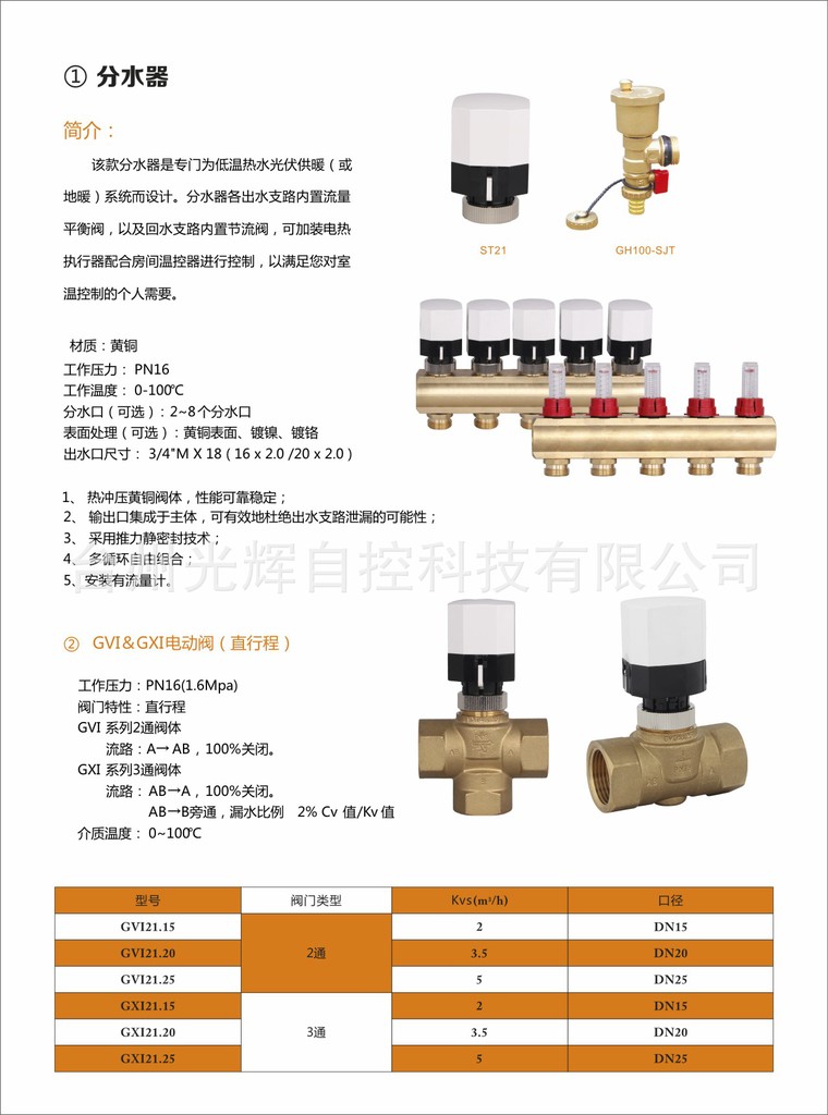 臺州光輝ST21電熱執行器（使用例）