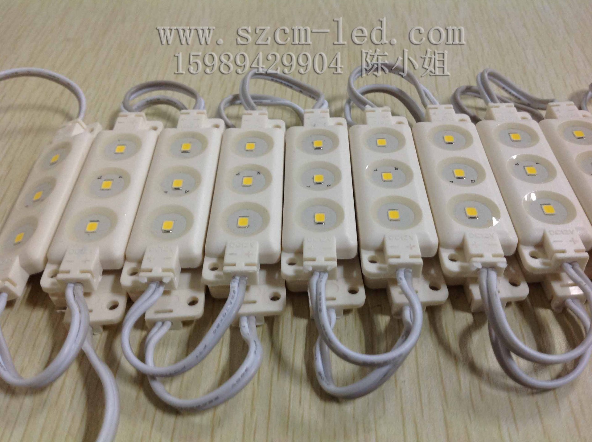 深圳厂家 3灯贴片白光3528注塑 LED模组【质