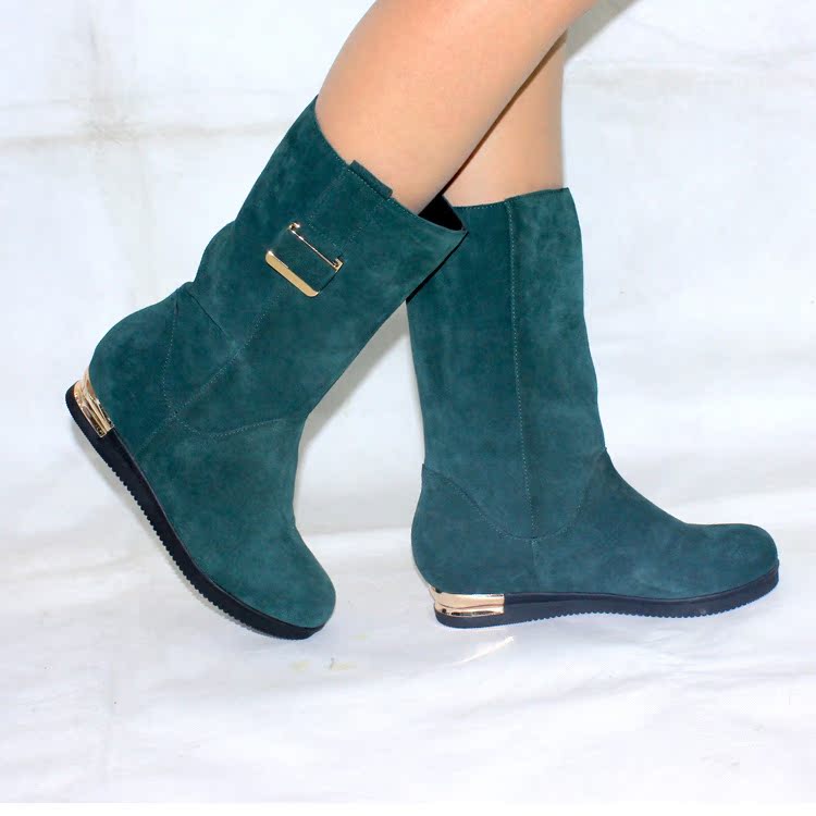 单靴、棉靴-<em>美邑</em> 秋冬新品女靴中筒靴大码<em>女鞋</em>