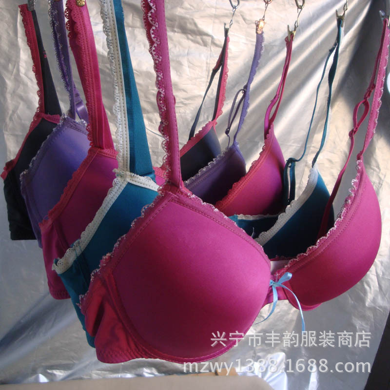 【外贸原单尾货内衣 <em>基础款</em>薄杯<em>文胸</em> 5色】价