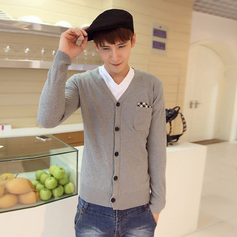 秋季新款男士针织衫<em>男开衫</em>男<em>毛衣</em>男<em>韩版</em>修身潮