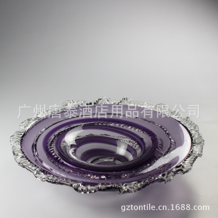 604-4007白瓷紫罗兰明边果盘4