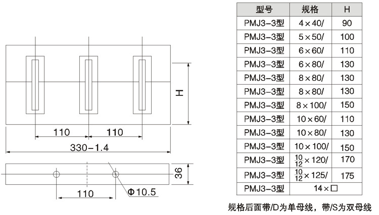 PMJ3-3型絕緣母線框2