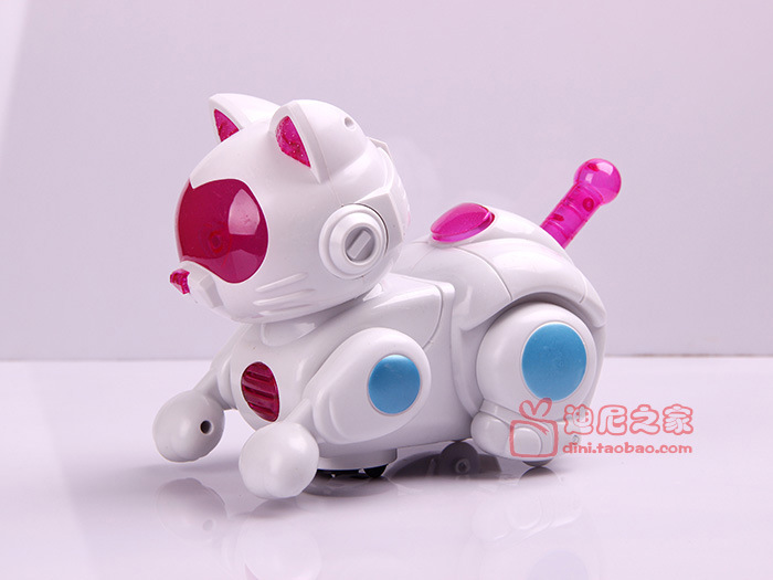 乐机器猫玩具 电动万向轮音乐灯光机械舞步 儿