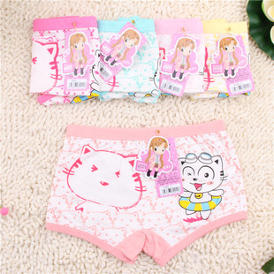 内裤-儿童内裤批发女宝宝平角小孩短裤大脸猫米