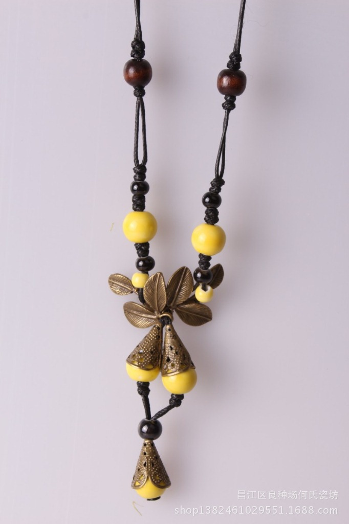 精品推荐 陶瓷首饰<em>代销</em>品<em>毛衣</em>链 特色陶瓷首饰