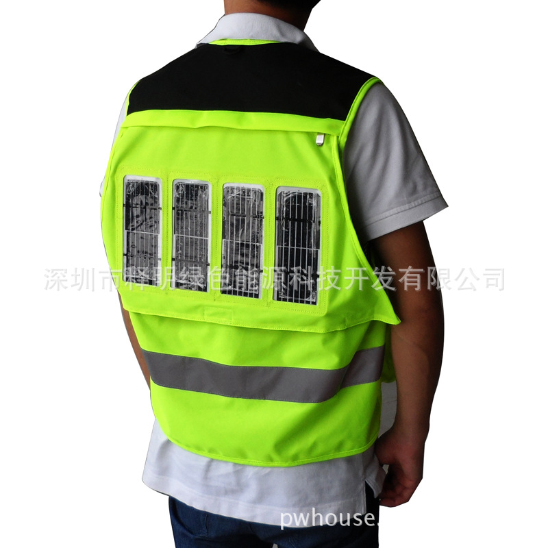 太阳能手机<em>充电</em>背心 太阳能<em>充电马甲</em> 太阳能交