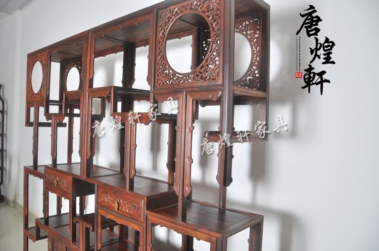 红酸枝博古架 (17)
