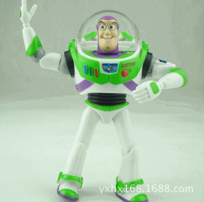 迪士尼正版 玩具总动员3 buzz巴斯光年14cm关节可动 无翅膀 盒装