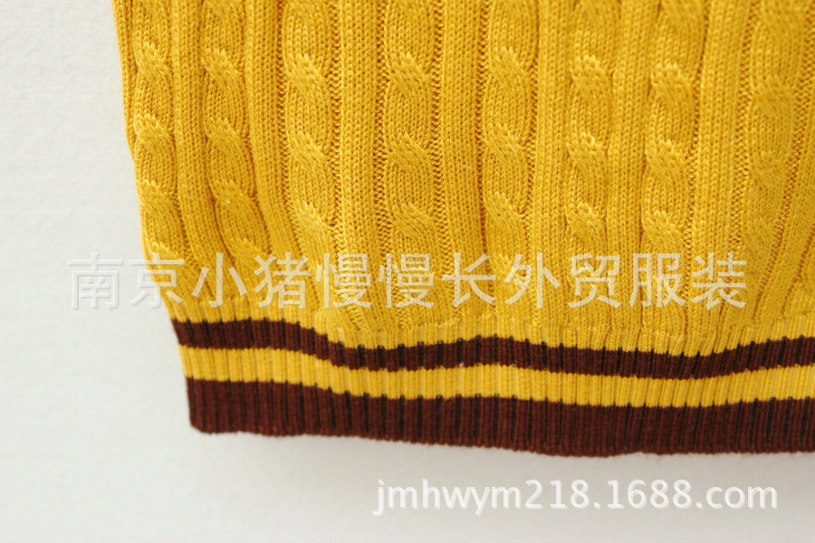 外贸童装 男童小熊麻花<em>编织</em>桃心领<em>背心 儿童</em>针
