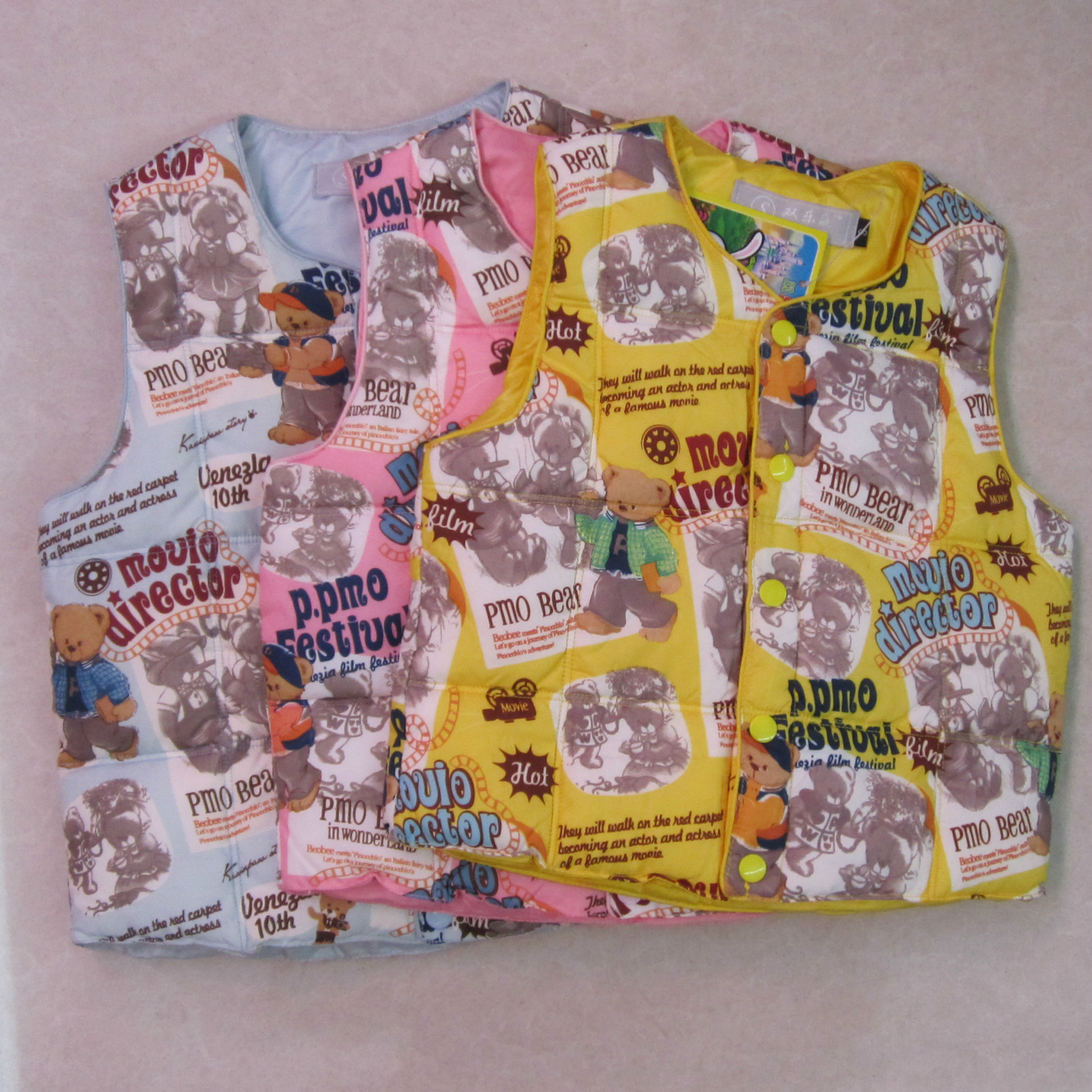 2013冬季双乐赢童装<em>卡通</em>小熊内穿<em>羽绒</em>棉<em>马夹</em>