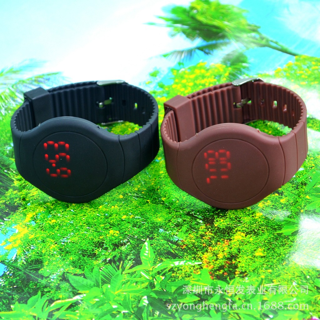 【深圳厂家手表批发 触摸屏LED创意手表 爆款
