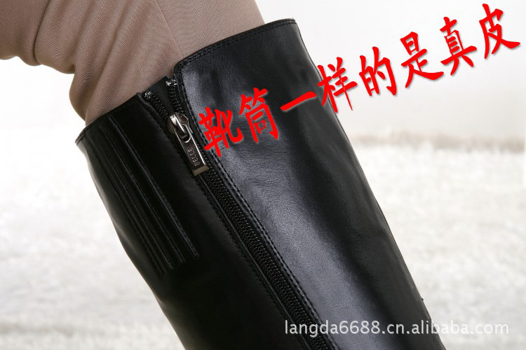 2012冬新款高筒靴<em>百丽女靴</em>真皮正品长筒靴高