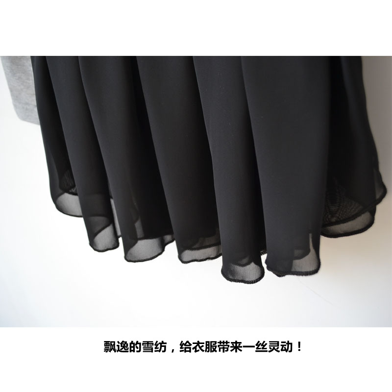 雪紡拼接衛衣