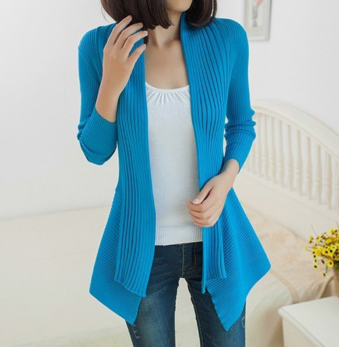 2013秋装新款<em>韩版</em>女装中长<em>宽松显瘦针织衫开</em>