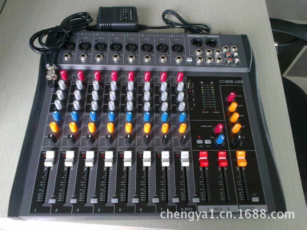 【专业舞台CT-808S系列8路调音台KTV混响效