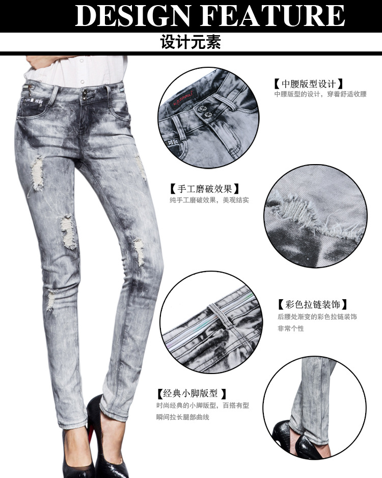 拉链装饰磨白K131174（1屏）