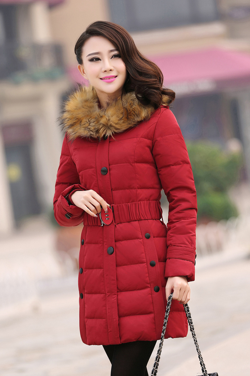 2013新冬款波司登<em>羽绒服女装</em>中长款修身中年