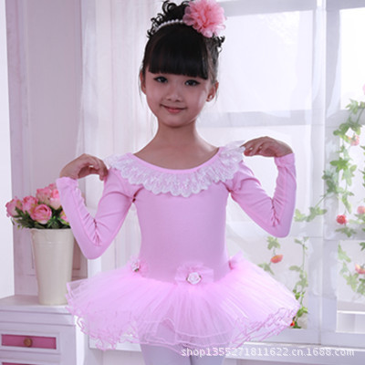 现货 <em>儿童</em>芭蕾舞裙女童<em>秋冬长袖</em>舞蹈裙练功服