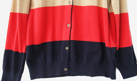 【外贸GERRY WEBER春夏款<em>圆领</em>彩色条纹针