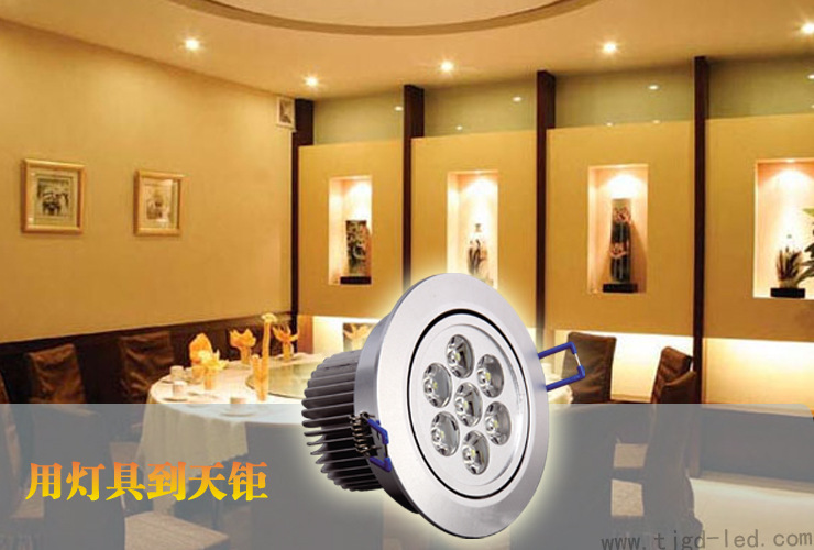 天花灯效果图7W