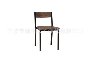 美式工业风复古椅子 木质做旧靠背椅咖啡店酒吧商用家具