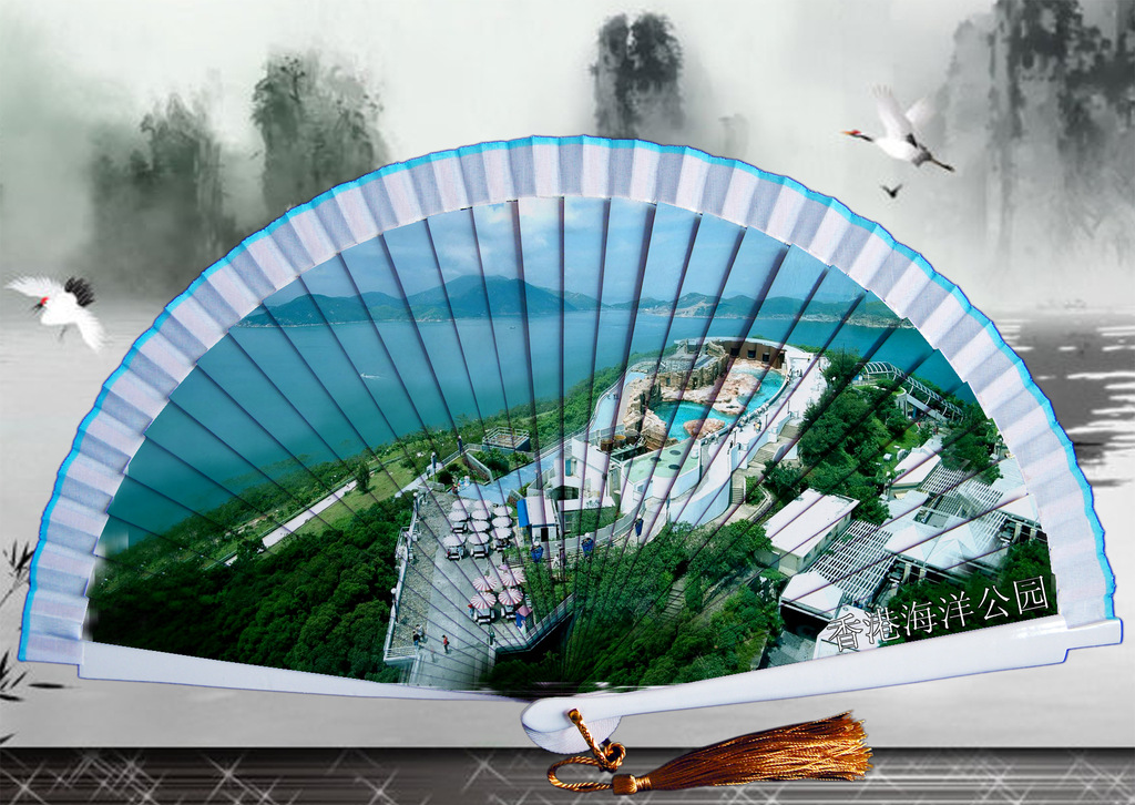 【可混批扇子批发 旅游纪念品 香港迪士尼乐园