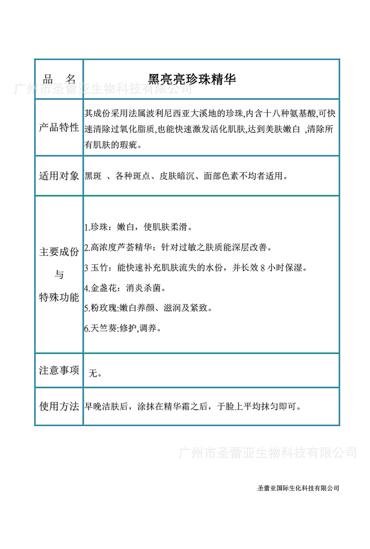 黑亮亮珍珠精華