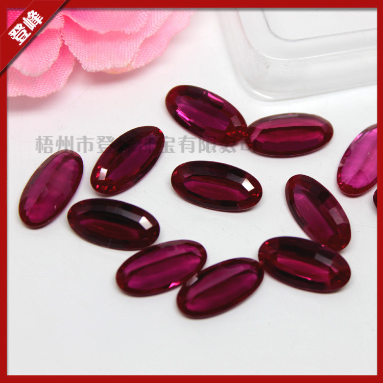 【供应饰品配件梧州<em>人工合成</em>宝石蛋形椭圆形5