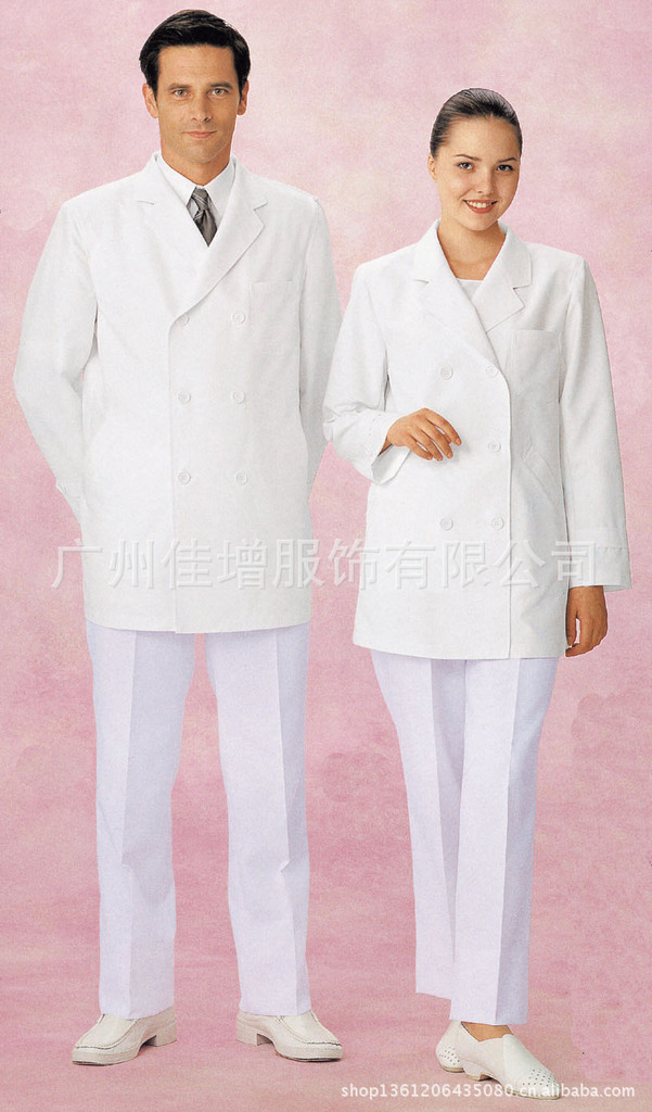 【广州工作服厂家订做医用工服白大褂、护士白