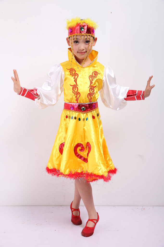 六一节演出服儿童新疆舞维吾尔族舞民族舞蹈演