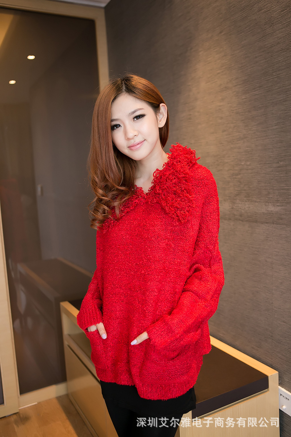 【<em>批发秋冬</em>新款女装<em>毛衣外套女</em>加厚韩版套头宽