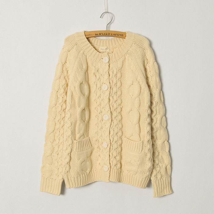 <em>韩版</em>复古经典<em>粗棒针</em>立体编织麻花 圆领针织毛