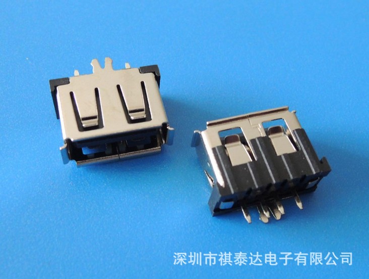 USB AF 短体180度母座连接器体QTD-USB-AF-
