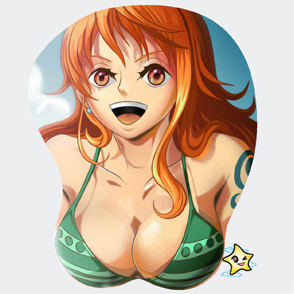 海贼王娜美胸部<em>3D</em>护腕<em>卡通动漫美女</em>性感立体