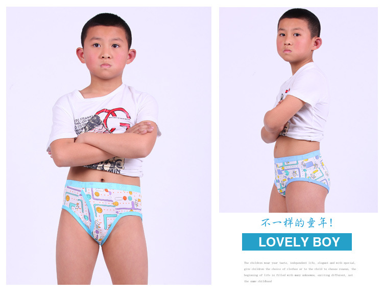 6362批发 莫代尔全棉男童<em>三角内裤</em> 学生内裤 男