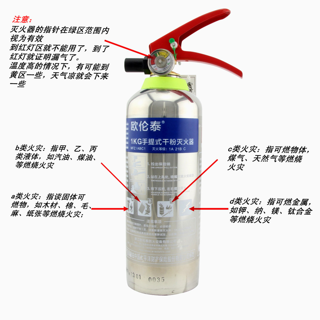 灭火器材-厂家直销一公斤手提式车用灭火器\/欧