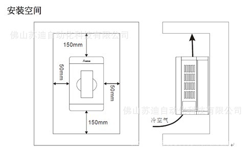 台达变频器安装空间