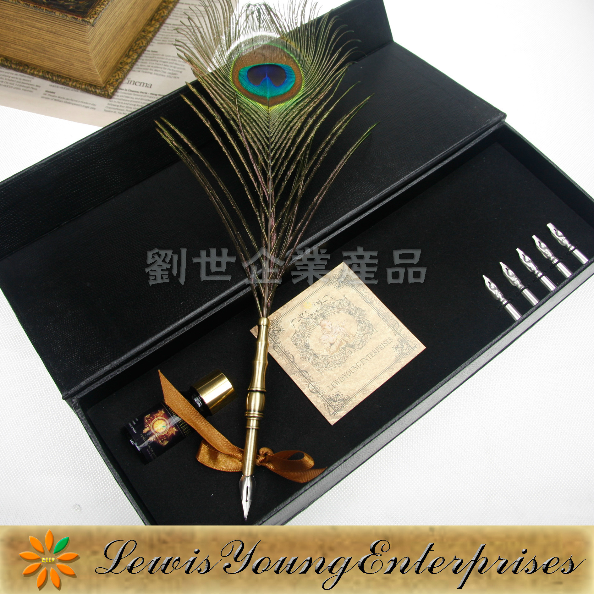 LS820-G 单支孔雀蘸水笔 (1)