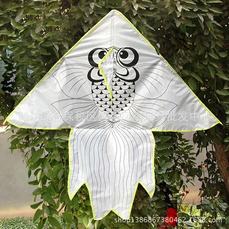 DIY三角金鱼风筝 厂家直销批发 空白教育风筝 