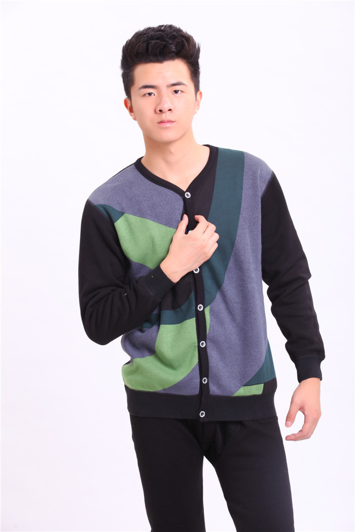 【厂家直销】<em>男士</em>欧版黄金甲<em>开衫保暖内衣单件</em>