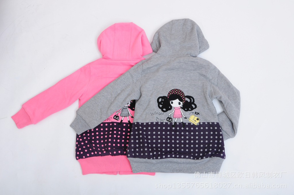 【厂家直销 <em>女中童</em>卫衣<em>加绒</em>童卫衣<em>加绒</em>女童开