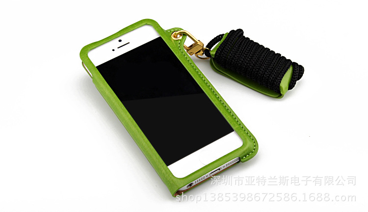 Iphone 5 5G 5S 5C掛繩支架皮套