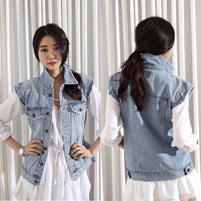 2014新款韩版休闲女<em>马甲</em>百搭潮<em>搭马夹马甲</em>女